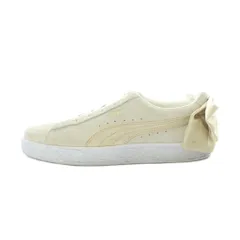プーマ PUMA W SUEDE BOW VARSIT バウ バーシティ スニーカー 22.5cm ベージュ リボン 367732 /RI ■OS