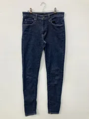 UNIQLO ユニクロ デニムパンツ 29(73.5cm) ネイビー 無地 スキニー・タイト テーパード レギュラー リジッド・ワンウォッシュ