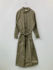 URBAN RESEARCH DOORS アーバンリサーチドアーズ シャツワンピース One カーキ コットン 無地 長袖 ロング・マキシ丈