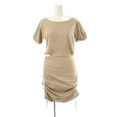 リップサービス LIP SERVICE 2wayレングス ギャザーカットワンピース ミニ 半袖 F ベージュ /AT ■OS