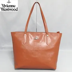 良品★Vivienne Westwood オーブ レザー トートバッグ ハンドバッグ 茶 ブラウン ヴィヴィアン・ウエストウッド★