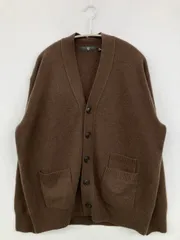 UNIQLO ユニクロ カーディガン/ボレロ XL ブラウン ウール・ニット 無地 ミドル丈 長袖