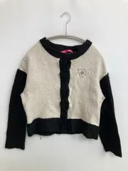 Barbie バービー カーディガン/ボレロ ホワイト ウール・ニット ナイロン ワンポイント 刺繍 ショート丈 長袖