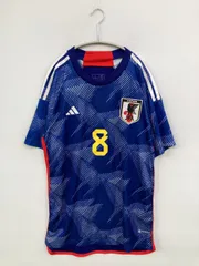 adidas アディダス Tシャツ/カットソー L ブルー 前面プリント バックプリント ブランドロゴ ライン柄 ミドル丈 半袖 クルーネック(丸首)