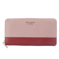ケイトスペード KATE SPADE スペンサー ジップ アラウンド コンチネンタル ウォレット 長財布 レザー ピンク レッド PWRU7848 /YO19