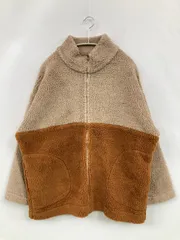 CPCM シーピーシーエム ブルゾン F ブラウン ボア 無地 ミドル丈 フードなし ジップアップ