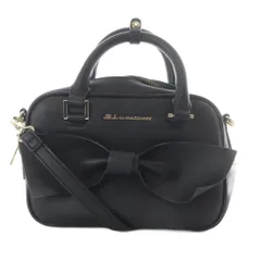 ジルバイジルスチュアート JILL by JILLSTUART フロントリボンポシェット ショルダーバッグ ハンドバッグ 2way レザー 黒