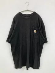 Carhartt カーハート Tシャツ/カットソー L ブラック 無地 ワンポイント ブランドロゴ ミドル丈 半袖 クルーネック(丸首)
