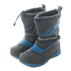 キーン SNOW TROLL WP スノー トロール ウォータープルーフ ウィンターブーツ スノーブーツ 22cm  Magnet/Blue Aster 青 黒 ブラック ドローコード付き 1026755 ■SH /RI ■OS