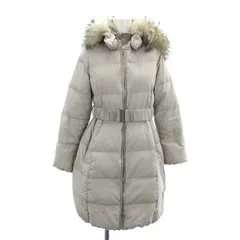 ナノアンドコー nano&co 西川ダウン ダウンコート アウター フード付き ベルト付き 36 S ライトグレー /YQ ■OS