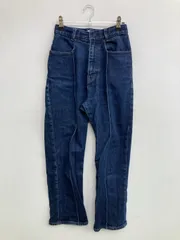 flower フラワー デニムパンツ S ネイビー フルレングス 無地 ワイド・ルーズ テーパード ハイウエスト リジッド・ワンウォッシュ