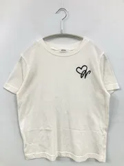 one after another NICE CLAUP ワンアフターアナザーナイスクラップ Tシャツ/カットソー F ホワイト ワンポイント 刺繍 ミドル丈 半袖 クルーネック(丸首)
