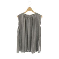エリオポール heliopole ギャザーノースリーブトップス カットソー 38 グレー /NR ■OS