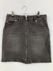 JEANASIS ジーナシス デニムスカート M ブラック ショート・ミニ丈 台形