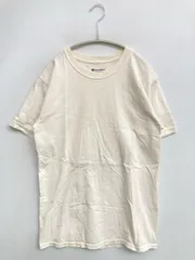 Champion チャンピオン Tシャツ/カットソー S ホワイト 無地 ワンポイント ブランドロゴ ミドル丈 半袖 クルーネック(丸首)