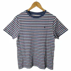 ポロ ラルフローレン POLO RALPH LAUREN ボーダー Tシャツ カットソー ボーダー ポニー刺繍 160 ブルー■FY