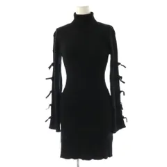 ダーリッチ Darich 23AW アームリボンリブニットミニワンピース 長袖 Free-L ブラック /HK ■OS