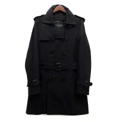 バーバリーブラックレーベル BURBERRY BLACK LABEL トレンチコート ライナー コットン ギャバジン 黒 M D1A45-811-09