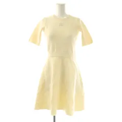 ダーリッチ Darich DDロゴフレアニットミニワンピース 五分袖 F-L アイボリー /DO ■OS