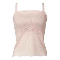 新品 [カヤビューティラボ] ノンワイヤー補整ブラ はくだけ簡単!レーシーロングブラ25 桜ピンク LL