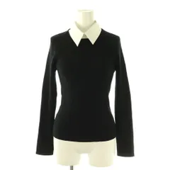 ベースメント BASEMENT オンライン online 2TYPE襟付きリブニット セーター 長袖 F ブラック /HK ■OS