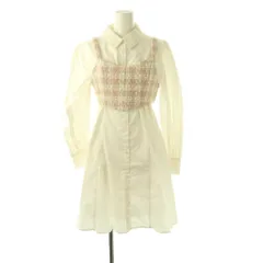 ダーリッチ Darich ツイードコルセットシャツワンピース ビスチェ 2点セット Free-L ホワイト ピンクベージュ /ES ■OS