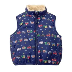新品 [ミキハウス ホットビスケッツ] ベスト 男の子 女の子 キッズ 子供服 紺 80cm 73-5702-497