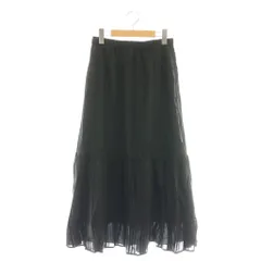 ジャーナルスタンダード レリューム JOURNAL STANDARD relume モールストライプティアードスカート ロング フレア F 黒 /NR ■OS