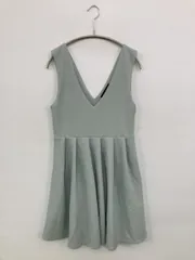 CECIL McBEE セシルマクビー ワンピース M スカイブルー 無地 袖なし ショート・ミニ丈 フレア