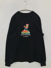 XLARGE エクストララージ Tシャツ/カットソー M ブラック 前面プリント ブランドロゴ ミドル丈 長袖 クルーネック(丸首)