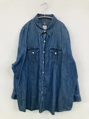 Lee リー シャツ/ブラウス F ブルー デニム コットン 無地 ワンポイント ブランドロゴ ミドル丈 レギュラーカラー