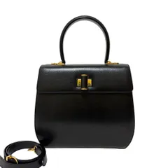 Salvatore Ferragamo サルヴァトーレフェラガモ 2WAY ハンドバッグ ターンロック レザー ブラック AT-21