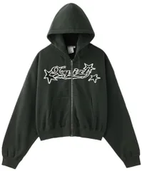 新品 エックスガールスターロゴジップアップフーディー X-girl STAR LOGO ZIP UP HOODIE 105251012004 BLACK M