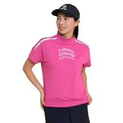 新品 [キャロウェイ] レディース 半袖 モックネックシャツ (吸汗速乾性・裏クール) / ゴルフ / C25134213 1092_ピンク S