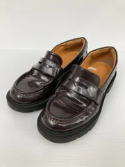 UNIQLO:C ユニクロシー ローファー 23.5 ブラウン 合成皮革/人工皮革 無地 コインローファー