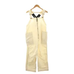 リー LEE ワイドカーゴオーバーオールパンツ デニム サロペット コットン M オフホワイト 黒 /NR ■OS