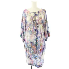 ポールスミス PAUL SMITH 花柄 ワンピース ひざ丈 七分袖 M マルチカラー /DF ■OS