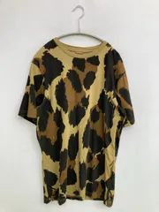 DIESEL ディーゼル Tシャツ/カットソー M ベージュ レオパード柄 ミドル丈 半袖 クルーネック(丸首)