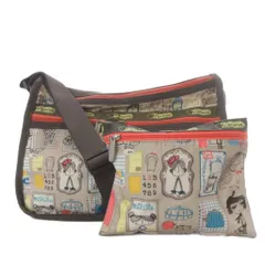 レスポートサック LesportSAC ショルダーバッグ ワンショルダー 斜め掛け 総柄 ナイロン ポーチ付き ベージュ /YO2