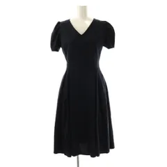 セルフォード CELFORD ボリューム袖Aラインカットワンピース 36 ネイビー /ES ■OS