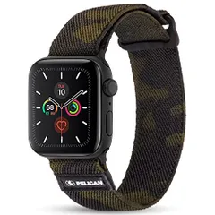 新品 【Pelican】 Apple Watch 抗菌 バンド ベルト ペリカン 〔アップルウォッチ シリーズ 1-9/SE 42-45mm 用〕 緑 グリーン カーキ 迷彩 カモフラージュ カモフラ Protector Band - Camo Green