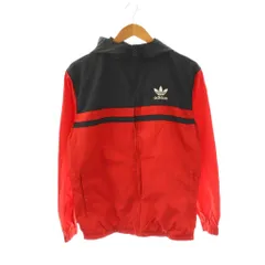 アディダスオリジナルス adidas originals M NY WINDBREAKER ウインドブレーカー ジャケット ジップアップ S レッド ブラック /HK ■OS