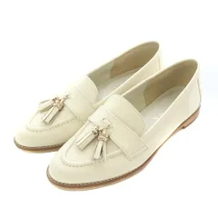 ダイアナ DIANA タッセル ローファー モカシン 23.5cm 白 ホワイト タッセル 無地 /RI ■OS
