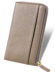 ゴムが叶える収納革命 Ranova W ラノーバ W レディース 小さい長財布 コンパクト 本革 トープ