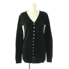 アニエスベー agnes b. プレッション カーディガン ニット 長袖 1 ブラック /HK ■OS