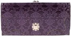 新品 ANNA SUI(アナスイ) ルーミー 口金フラップ長財布 【新色】 財布 札入れ カード入れ付き レディース がま口 大容量 317971 パープル(新)