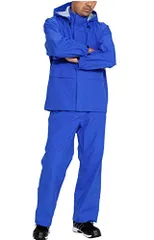 新品 [MAEGAKI] AP2000 レインスーツ レインウェア レインスーツ GORE-TEX 透湿 撥水 作業用 ワーク 収納袋付属 (S ブルー)