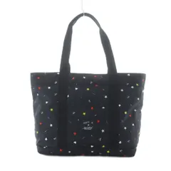 アニエスベー agnes b. × ナージー NERGY トートバッグ ナイロン ハート 星柄 黒 ブラック 赤 レッド 白 ホワイト /RI ■OS
