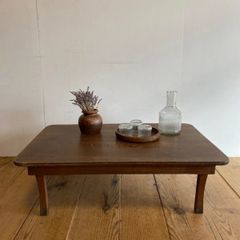 アンティーク】木製 無垢材 折り畳み文机 座卓 ローテーブル 古家具 古