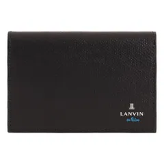 新品 [ランバンオンブルー] 名刺入れ カードケース カード入れ ささマチ カード収納 カジュアル くすみカラー 524601 デクスター 牛革 本革 レザー 【01】 ブラック